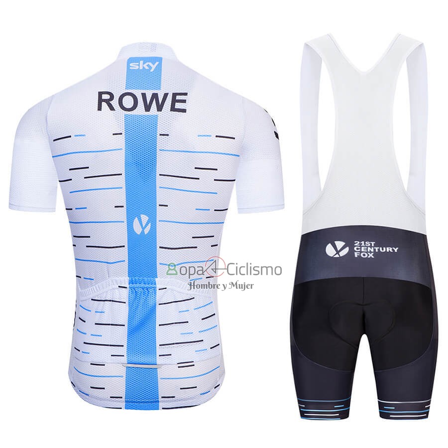 Sky Ropa Ciclismo Culotte Corto 2018 Mangas Cortas Blanco Azul